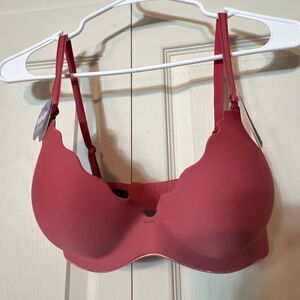 NWT B.TEMPT’D Push-Up Bra 30DD Slate Rose Convertible Scalloped Pink Underwire